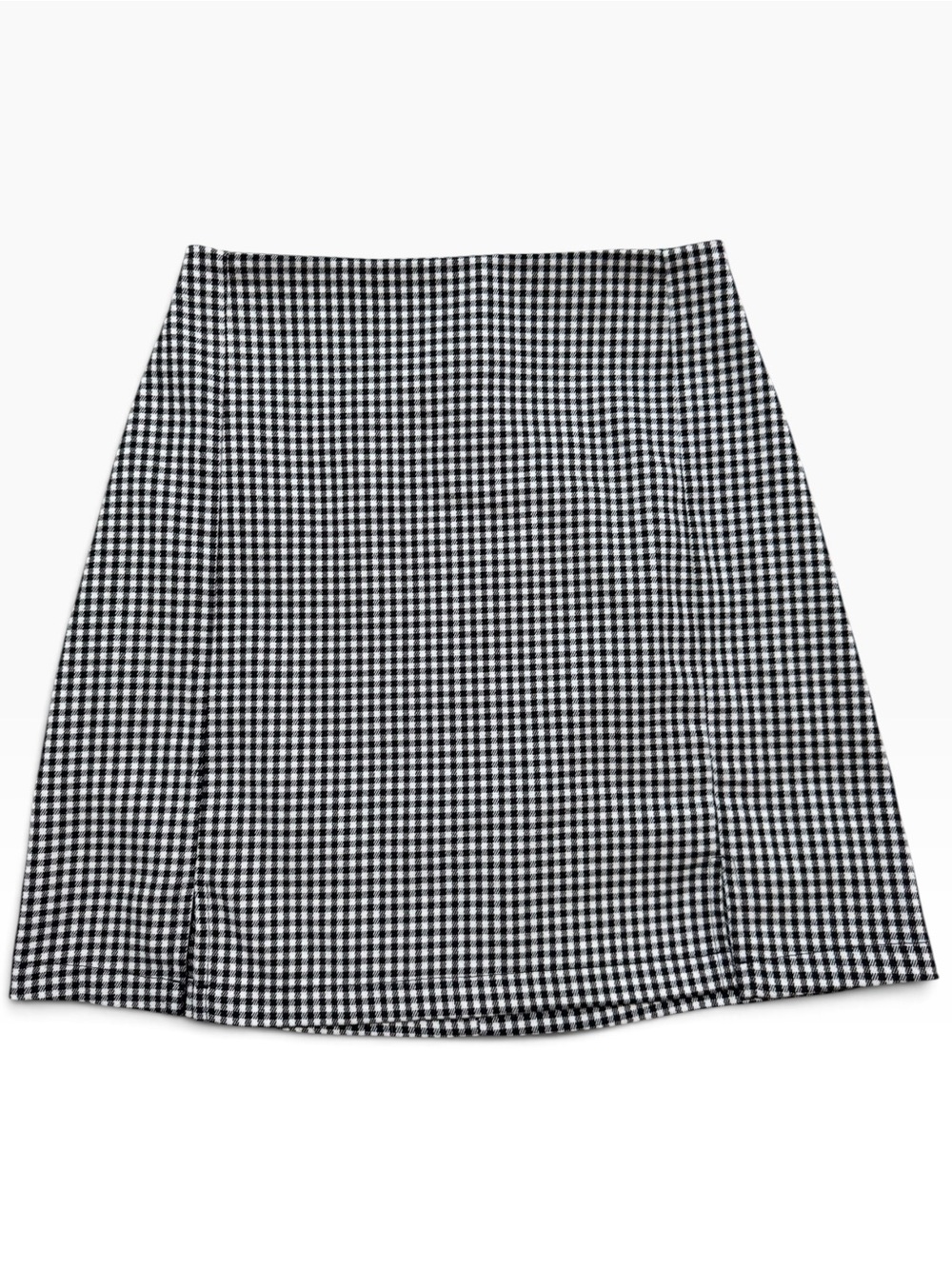 John Galt Gingham Mini Skirt Black White Kick Pleat Brandy Melville Y2K